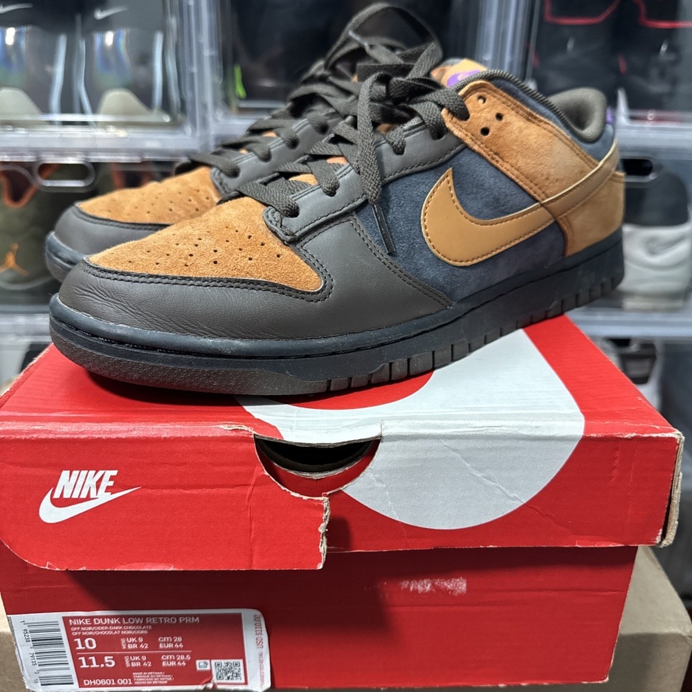 Dunk Low Retro PRM Cider Off Noir Dark Chocolate Men Sz 10 or 11.5W  DH0601 001